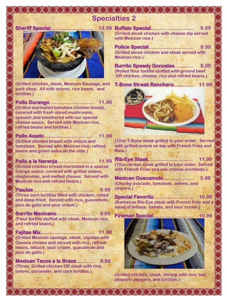 Menu of Monte Alban 3 in Lafayette, AL 36862