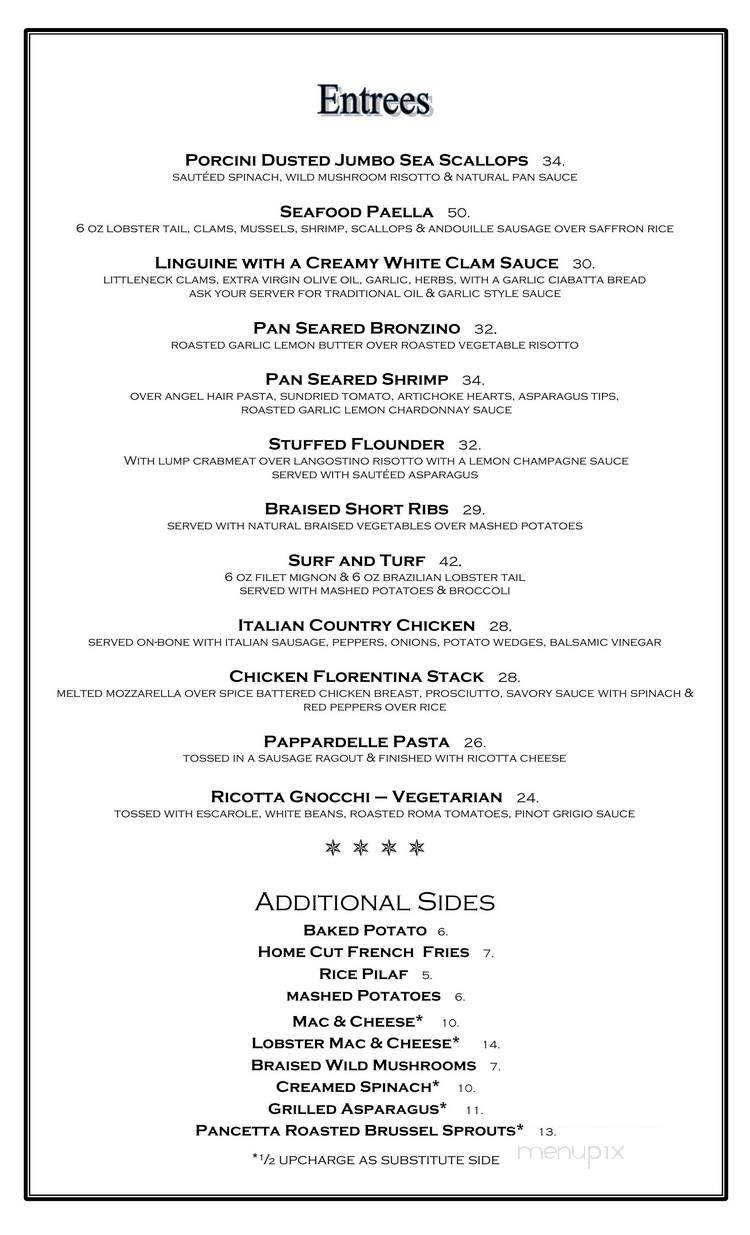 Menu Of American Hotel In Sharon Springs, Ny 13459