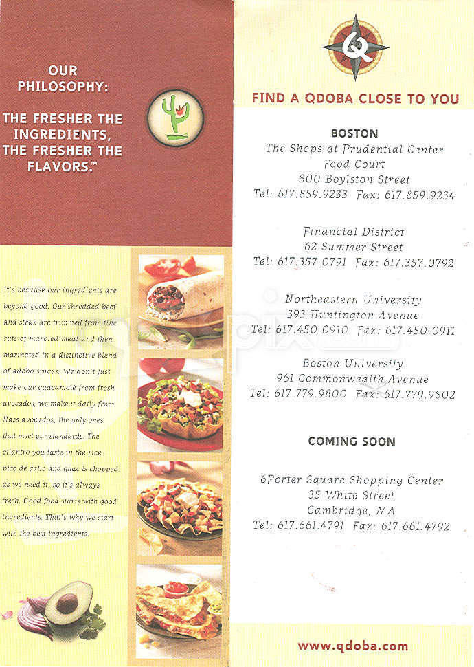 Online Menu of Qdoba Mexican Grill, Akron, OH