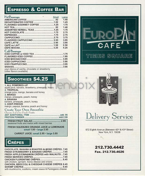 /301114/Europan-Cafe-New-York-NY - New York, NY
