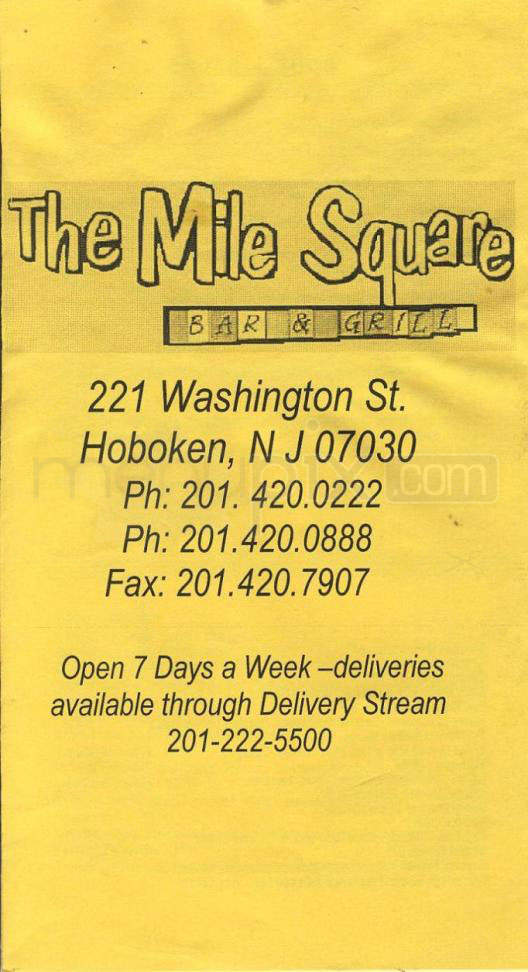 /305202/Mile-Square-Bar-and-Grill-Hoboken-NJ - Hoboken, NJ