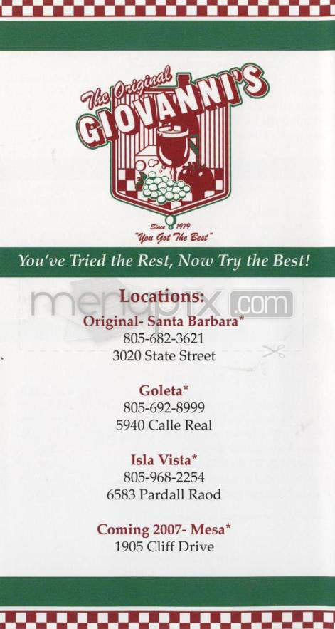 /630155/Giovannis-Pizza-Santa-Barbara-CA - Santa Barbara, CA
