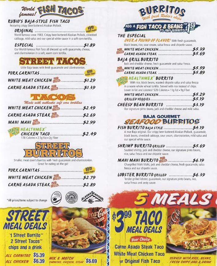 /432710/Rubios-Fresh-Mexican-Grill-Menu-Goodyear-AZ - Goodyear, AZ
