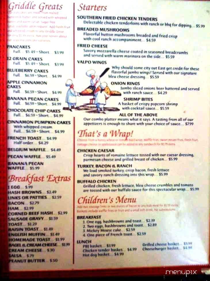 Menu of Suzies Cafe in Valparaiso, IN 46385